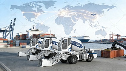 AIMIX self loading mixers help UK clients Win Overseas Markets